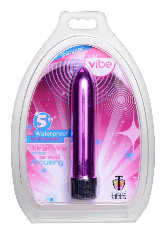 5 Inch Slim Vibe Packaged - Blue