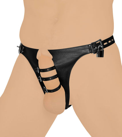 Strict Leather Harness with 3 Penile Straps