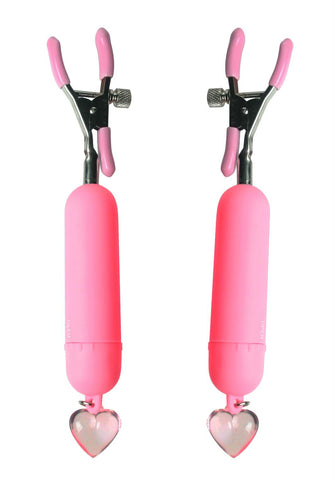 Pink Crush Vibrating Nipple Clamps