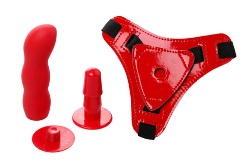 Red Hot Strap-On Harness Set