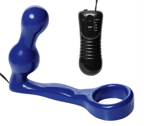 The Spire Quattro Vibrating Cock Ring with Anal Plug