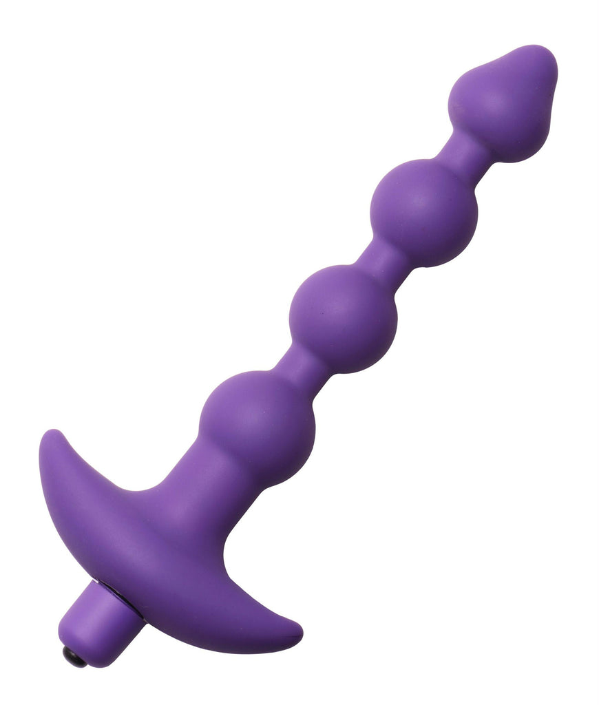 Violet Vibrating Silicone Anal Beads