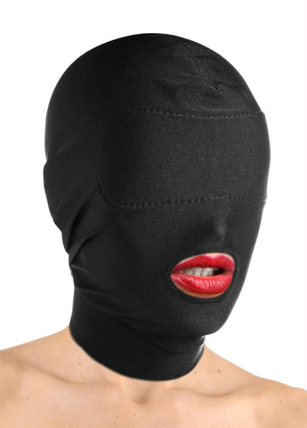 Disguise Open Mouth Hood with Padded Blindfold