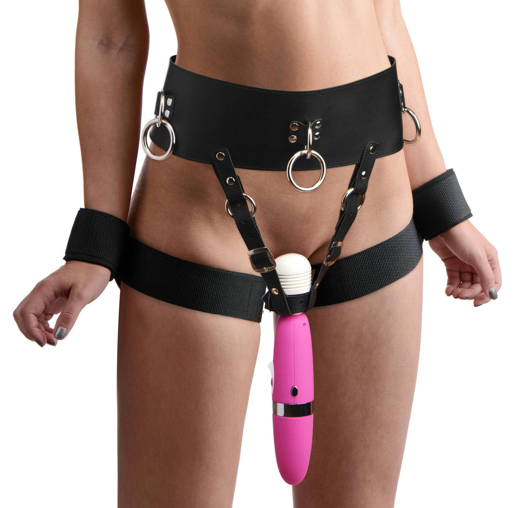 Forced Orgasm Belt and Wand Restraint Kit