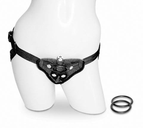 Vibrating Velvet Harness